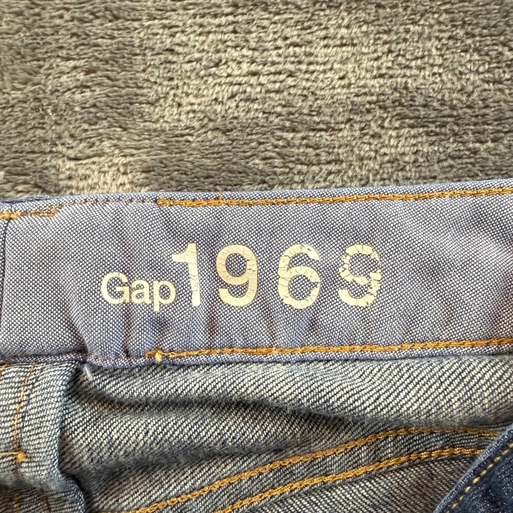 Gap 1969 Women's Jeans Long & Lean Flare Size 27/4 R  Mid Rise Dark Wash - Picture 2 of 9